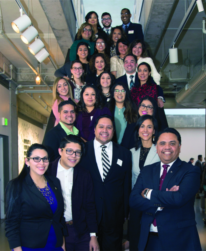 Latino Business and Economic Development Center Director Carlos Sanchez (front right) with the 2018 graduating class of Ferris State University’s Latino Talent Initiative.