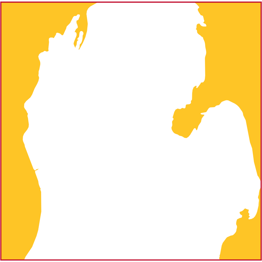 Map of Michigan's lower peninsula